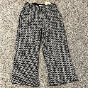 Max Studio Black and White Cropped Trousers